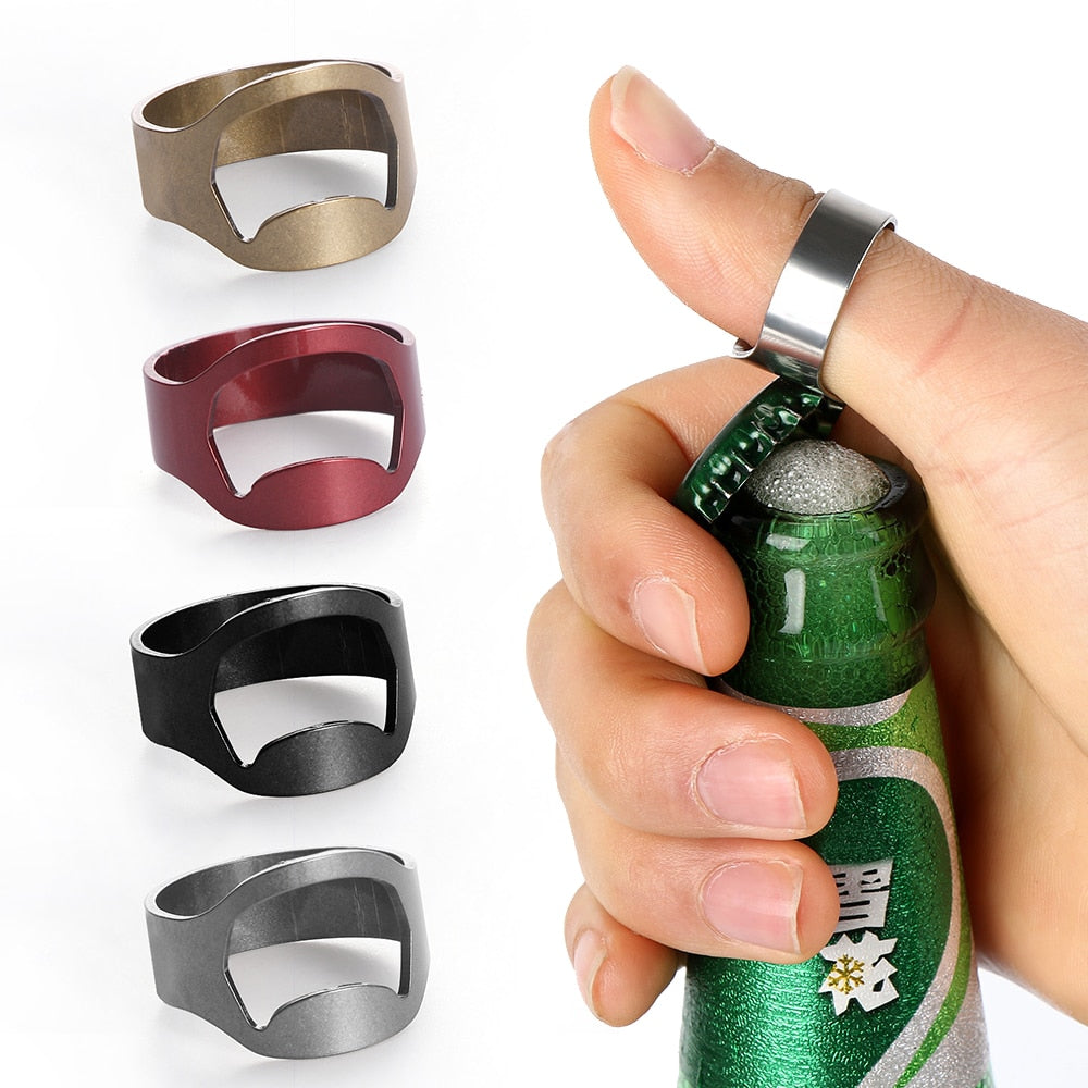 Ring bottle opener