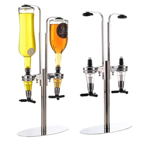 2 Rotatable Bottles Liquor Dispenser