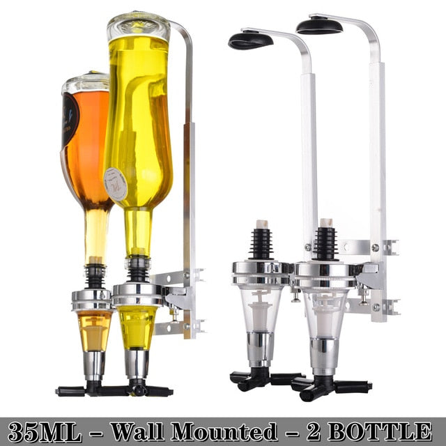 Wall-Mounted 2 Bottles Liquor Dispenser