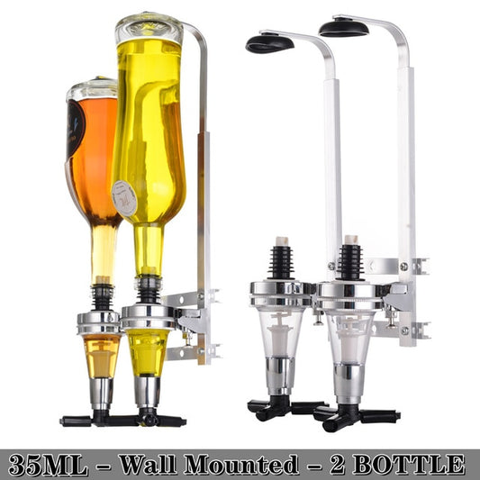 Wall-Mounted 2 Bottles Liquor Dispenser