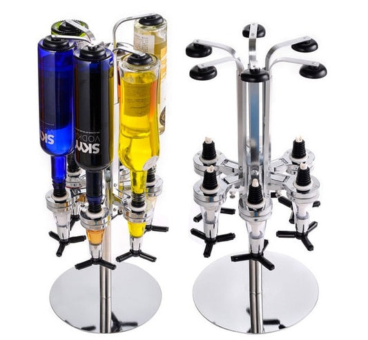 6 Rotatable Bottles Liquor Dispenser