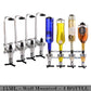 Wall-Mounted 4 Bottles Liquor Dispenser