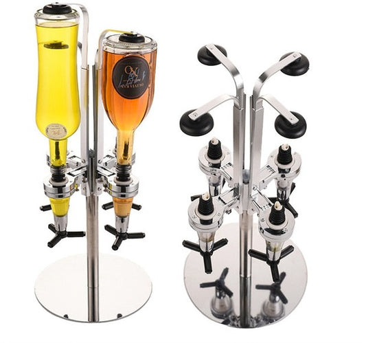 4 Rotatable Bottles Liquor Dispenser